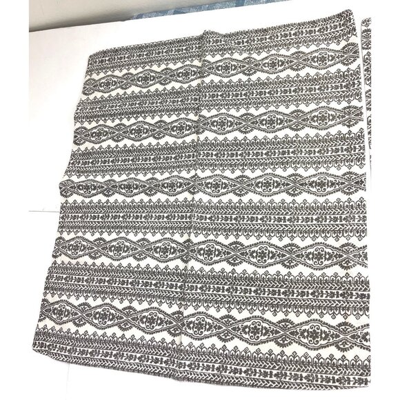 4 Elrene Home Fashions Cloth Napkins 100% Cotton Abstract Floral Gray Cream 16x1 - Picture 2 of 6